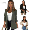 AZURE Blazer Frunce Americana Forrada con Hombreras