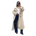 Gabardina Abrigo de Paño Trench Coat Oversize Azure Talla Única